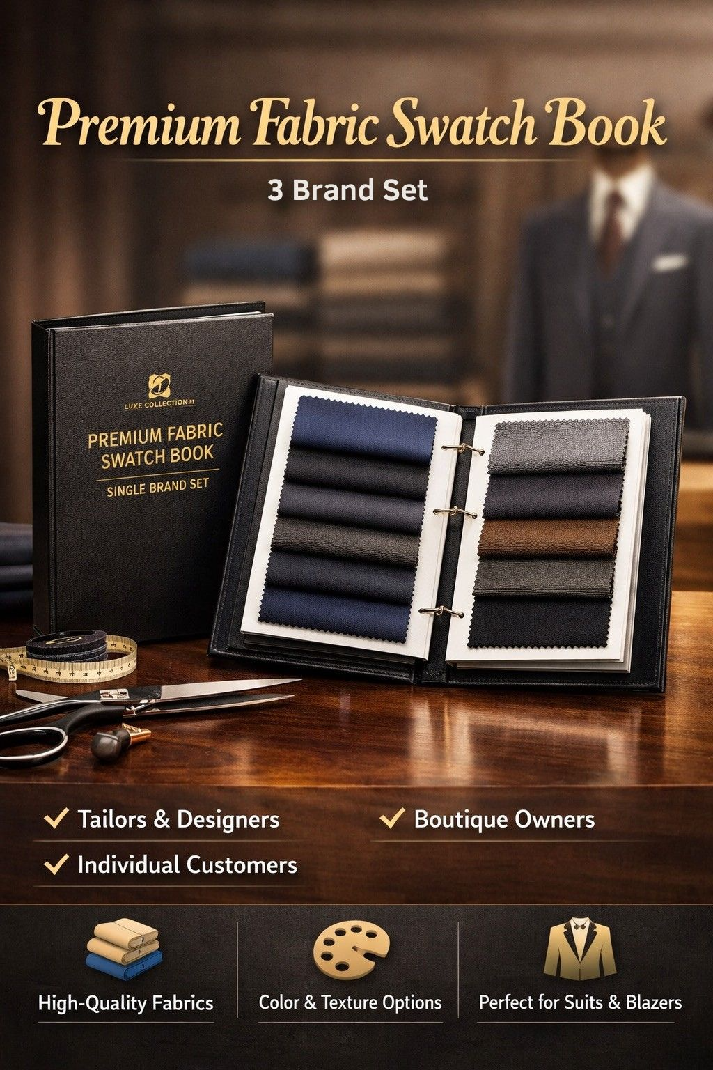 Luxury Fabric Swatch Books – 3 Brand Value Set